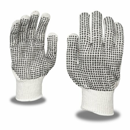 CORDOVA Machine Knit, Double-Sided, PVC Dots, Standard Weight Gloves, L, 12PK 3858L